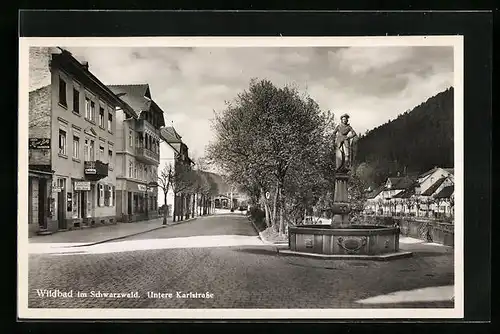 AK Wildbad /Schwarzwald, Untere Karlstrasse