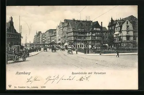 AK Hamburg-Neustadt, Rosenbrücke mit Vorsetzen