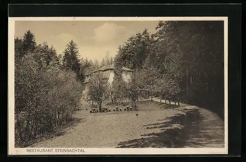 AK Bernstadt, Weg zum Restaurant Steinbachtal