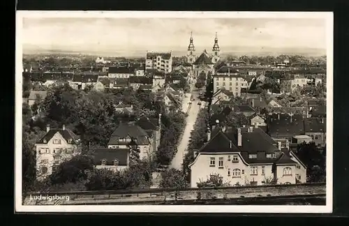AK Ludwigsburg, Partie mit Doppelturmkirche