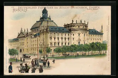 Künstler-AK München, Partie am Justizpalast