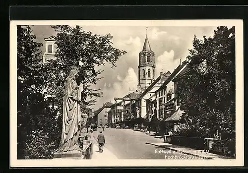 AK Rottweil a. N., Partie an der Hochbrücktorstrasse