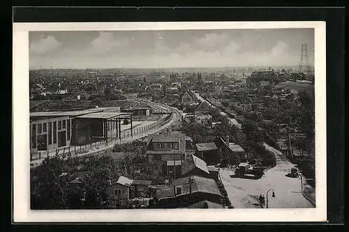 AK Hamburg-Moorfleet, Ortsansicht aus der Vogelschau
