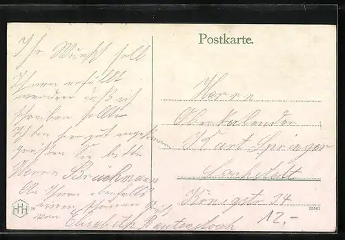 AK Hamburg, Rödingsmarkt mit Alterwail, Strassenbahn