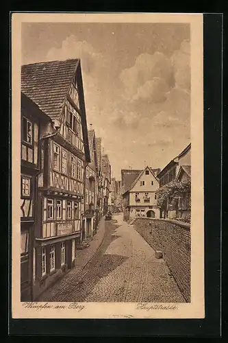 AK Wimpfen am Berg, Partie an der Hauptstrasse