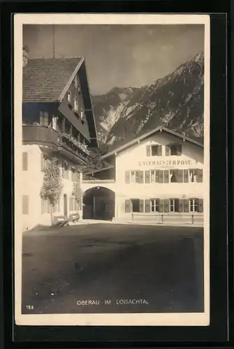 AK Oberau im Loisachtal, Gasthaus Zur Post