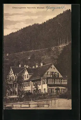AK Wildbad, Kurhotel - Erholungsheim Herrnhilfe