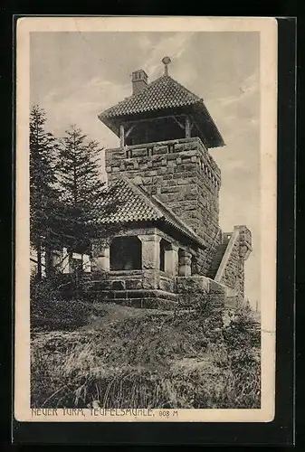 AK Teufelsmühle, Neuer Turm, Hinteransicht
