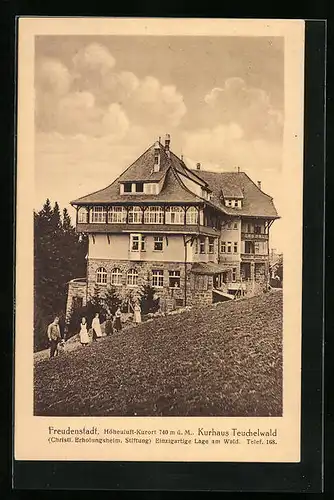 AK Freudenstadt, Ansicht des Kurhauses Teuchelwald