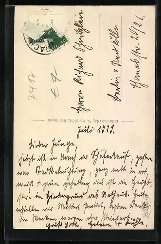 AK Urach, Wilhelmstrasse mit Café