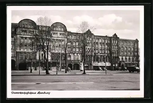 AK Hamburg, Ansicht des Gewerkschaftshauses, Besenbinderhof