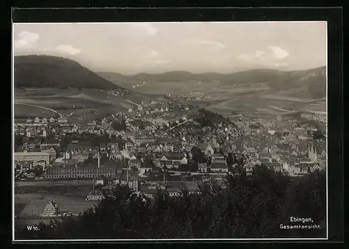 AK Ebingen, Gesamtansicht aus der Vogelschau