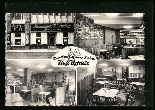 AK Hamburg, Restaurant Holstenstube in der Lilienstrasse 36 mit Speisesaal