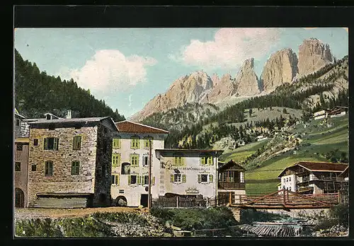 AK Campitello, Ortsansicht mit Gasthof Bernardal Muliso