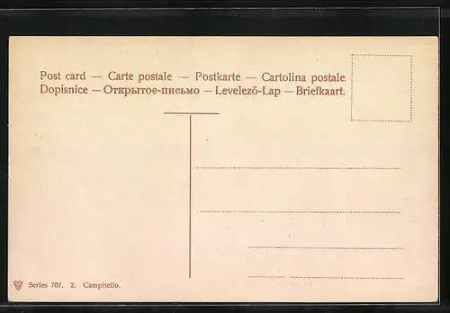 AK Campitello, Ortsansicht mit Gasthof Bernardal Muliso