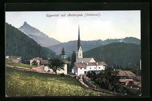 AK Eggen /Eggental, Ortsansicht mit Reiterjoch