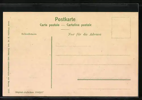 AK Theis bei Klausen, Ortspartie mit Kirche