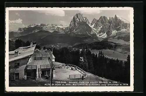 AK Ortisei /Vale Gardena, Alpe di Siusi, Ristorante Funivia