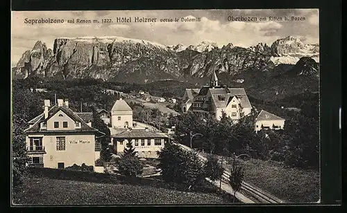 AK Soprabolzano sul Renon, Hotel Holzner verso le Dolomiti