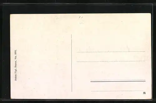 AK Welschnofen, Ortsansicht gegen Latemar