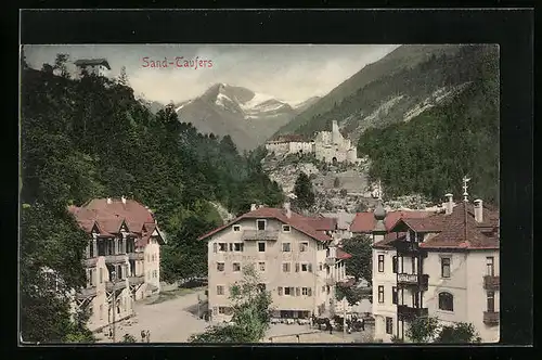 AK Sand in Taufers, Ortspartie mit Gasthaus zur Post