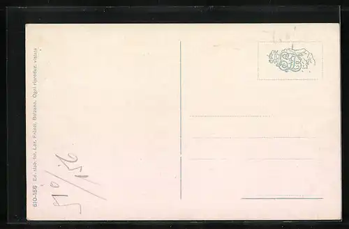 AK Meran, Totalansicht mit Kindern in Trachten