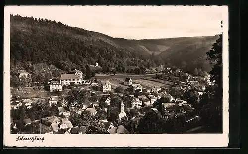 AK Schwarzburg, Teilansicht vom Ort