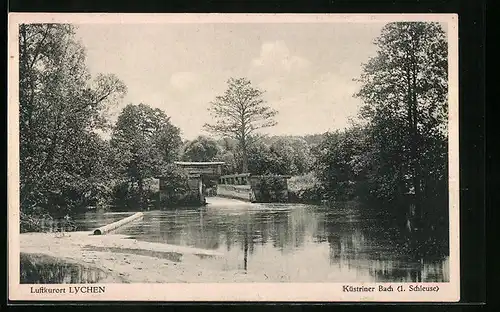 AK Lychen, Küstriner Bach im Luftkurort