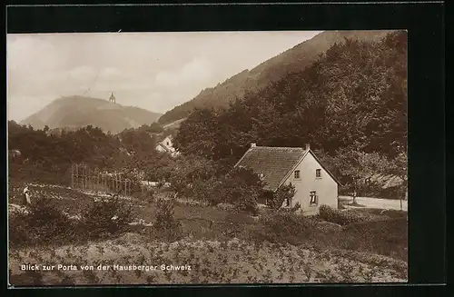 AK Porta Westfalica, Blick von der Hausberger Schweiz