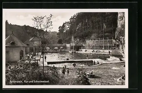 AK Pottenstein, Ansicht Kur- und Schwimmbad im Wald