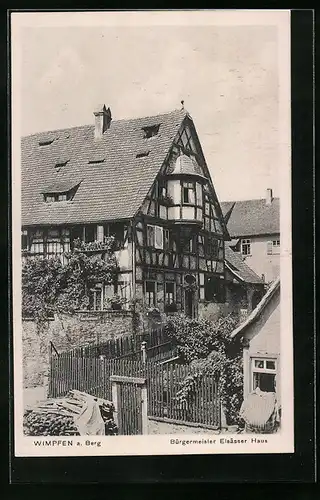 AK Wimpfen a. Berg, Bürgermeister Elsässer Haus