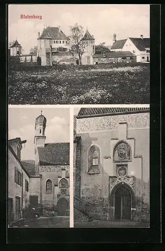 AK München-Obermenzing, Ortspartie mit Kirche