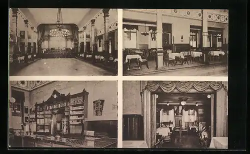 AK Lokstedt b. Hamburg, Klub- und Ballhaus Grenzhaus Hoheluft mit Innenansichten