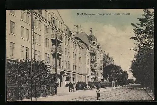 AK Kiel, Holtenauer Strasse und Kleines Theater