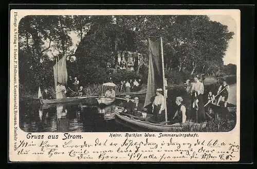AK Strom, Uferpartie mit Ruderbooten