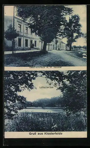 AK Klosterfelde, Geschäftshaus A. W. Beuster, Lottsche-See