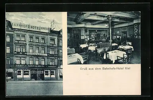 AK Kiel, Bahnhofs-Hotel von F. Först