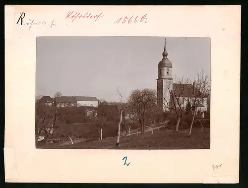Fotografie Brück & Sohn Meissen, Ansicht Röhrsdorf, Strasse zur Kirche