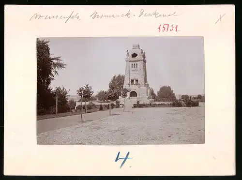 Fotografie Brück & Sohn Meissen, Ansicht Weissenfels, Weg zum Bismarckdenkmal