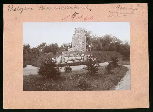 Fotografie Brück & Sohn Meissen, Ansicht Belgern, Weg am Bismarckdenkmal
