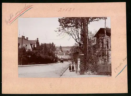 Fotografie Brück & Sohn Meissen, Ansicht Oederan, Bahnhofstrasse mit Wohnhäusern