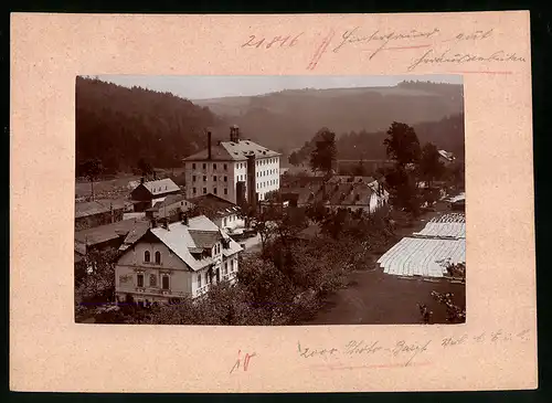 Fotografie Brück & Sohn Meissen, Ansicht Krumbach, Blick über den Ort