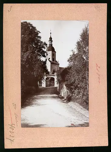Fotografie Brück & Sohn Meissen, Ansicht Nerchau a. Mulde, Blick auf die Kirche am Kirchberg