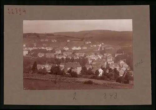 Fotografie Brück & Sohn Meissen, Ansicht Sebnitz, Blick auf den Ort mit Wohnhäusern