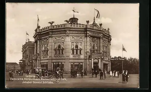 AK Leipzig, Konzerthaus, Cafe und Restaurant Panorama, Rundbau