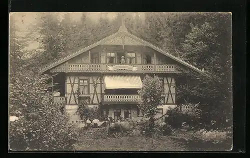 AK Bad Tabarz /Th., Pension Schweizerhaus i. Lauchagrund