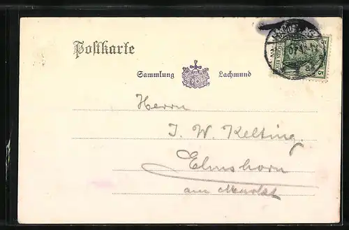 AK Hamburg, Dammthor Pavillon, Innen- und Aussenansicht