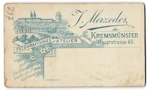 Fotografie J. Merzeder, Kremsmünster, Hauptstr. 65, Blick auf den Stift Prälatenhof