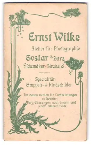 Fotografie Ernst Wilke, Goslar a. Harz, Fischemäker Str. 3. blühende Blumen in Floraler Verziehrung
