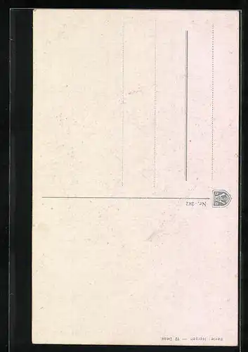 Künstler-AK Herz mit Liebesspruch